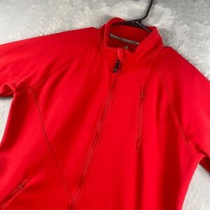 Sunice Jacket Mens Large Red Fleece Lined Full Zip Sweatshirt Golf